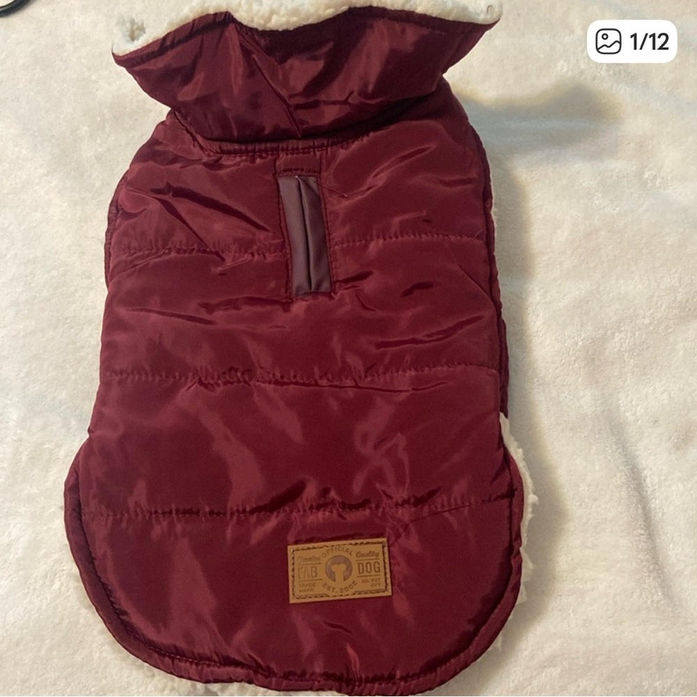 Fabdog Soft Sherpa Lined Size Small Dog Jacket Coat